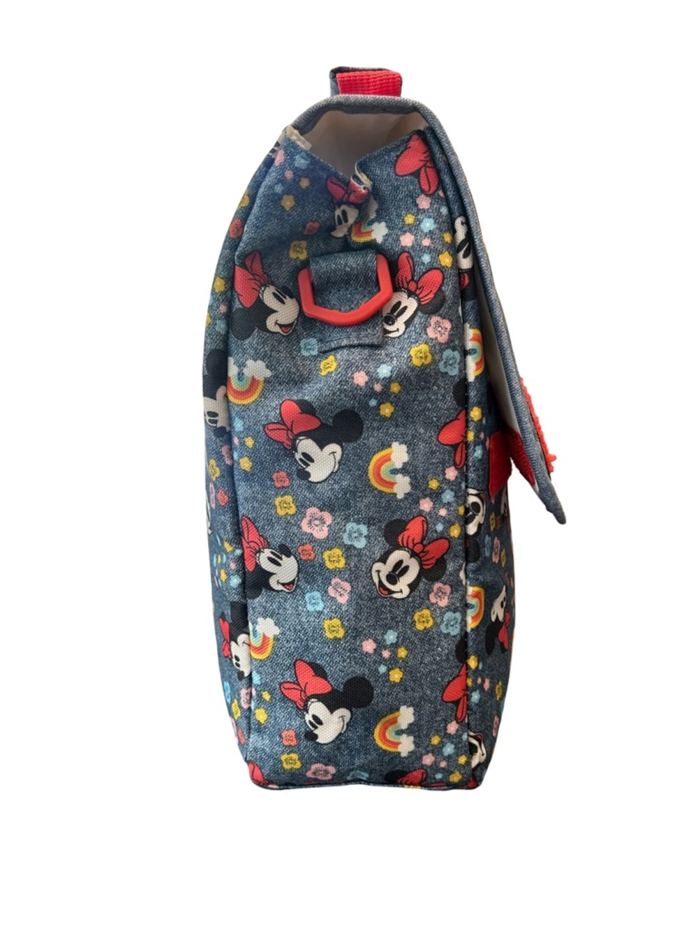 Disney Minnie Mouse print, denim & red bow removable strap insulated lunch bag - Picture 4 of 8